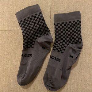 Gray Checkered Bontrager cycling Socks